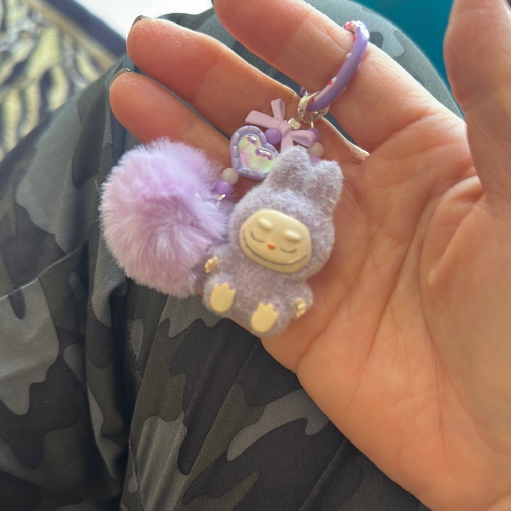 Purple Plush Lafufu Keychain